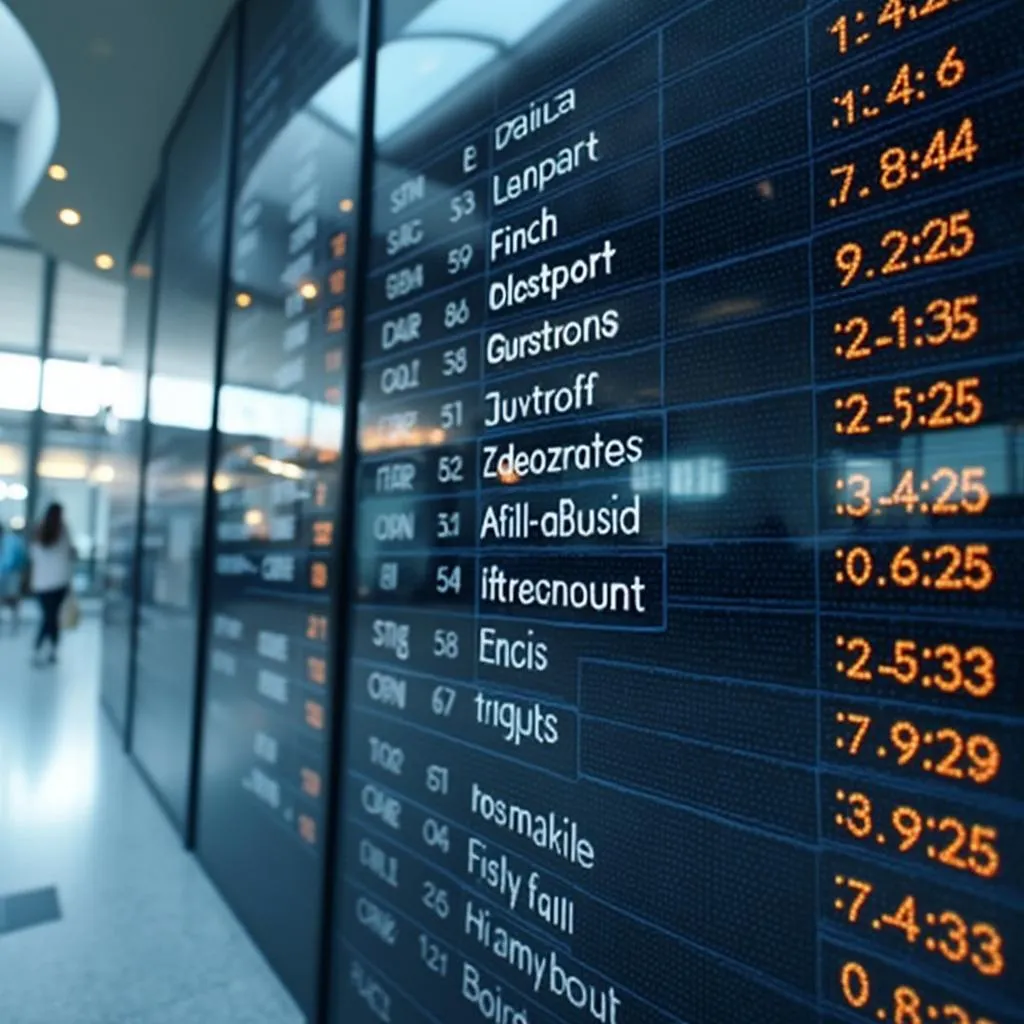Airport information board