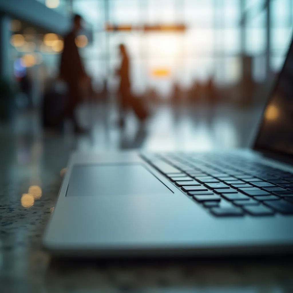 Detailed shot of a laptop