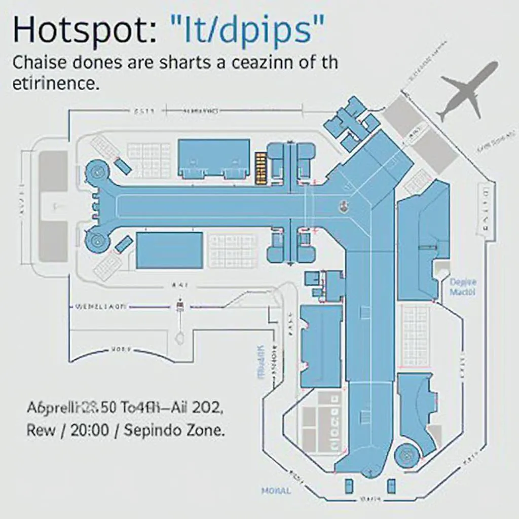 Airport map highlighting hotspots