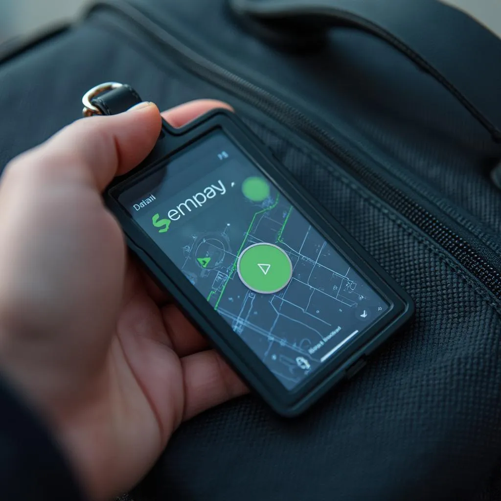 Smart tag on luggage